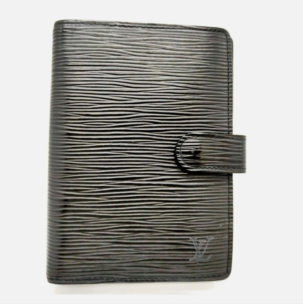 Louis Vuitton Diary Cover Agenda Pm Black Epi